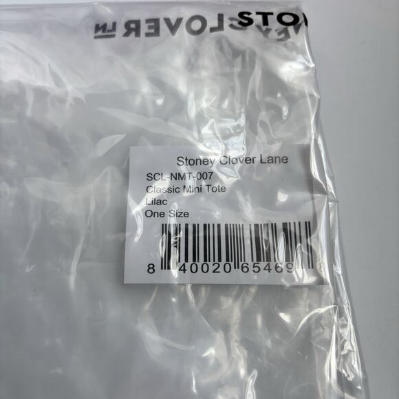 NWT Stoney Clover Lane Mini Tote Bag Grape Crossbody Strap - Small Flaw - Picture 16 of 16